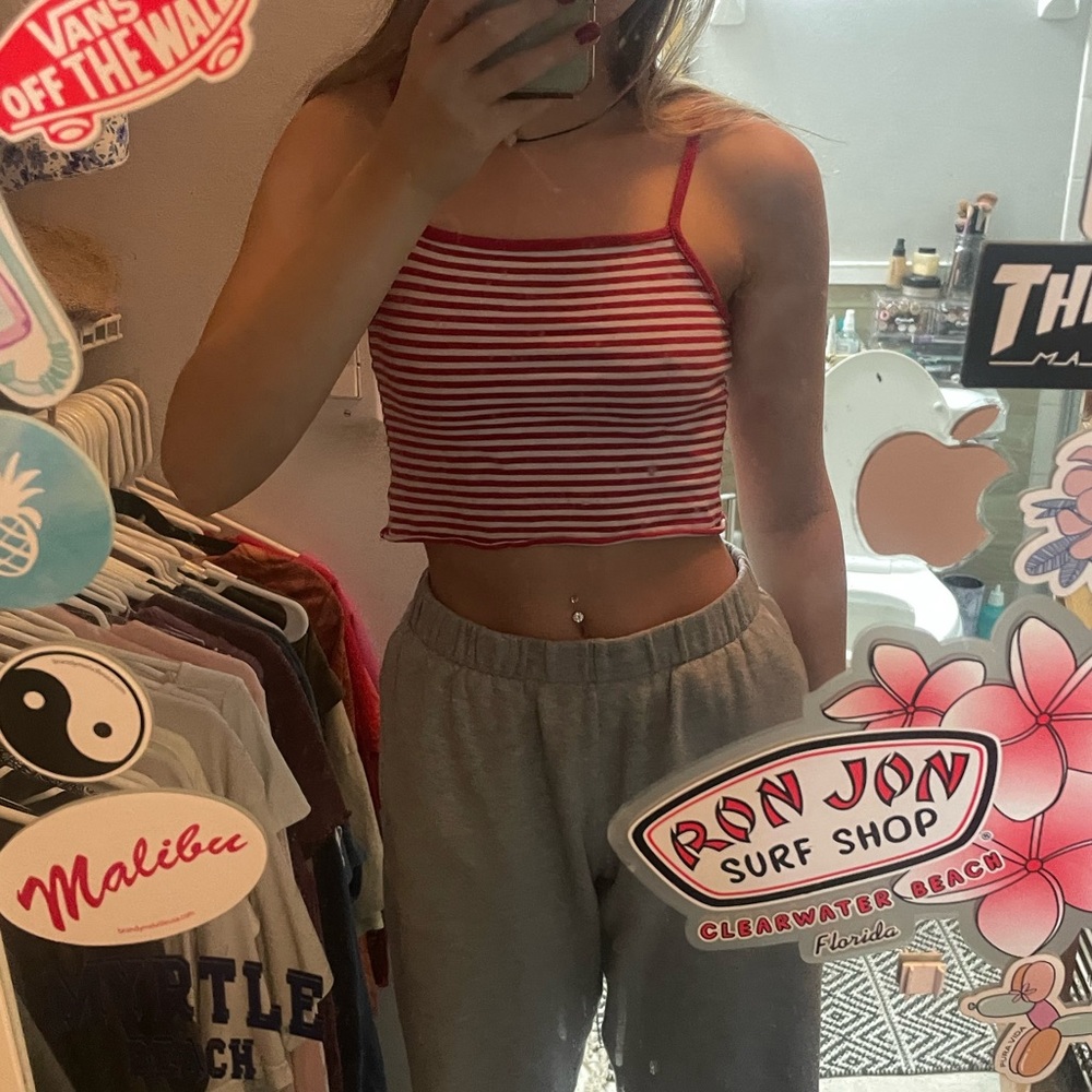 brandy striped tank